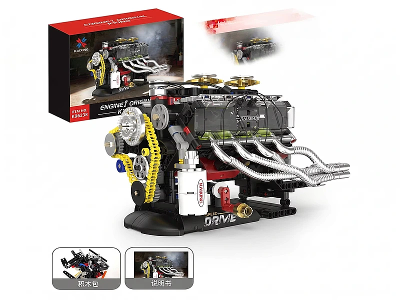 V8 Engine Building Block Model Kit — Speed Drive Edition